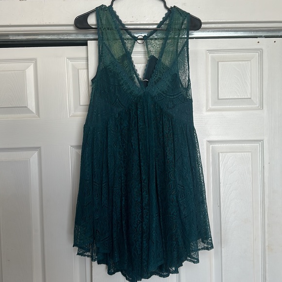 Gorgeous green lace free people dress - Picture 4 of 5